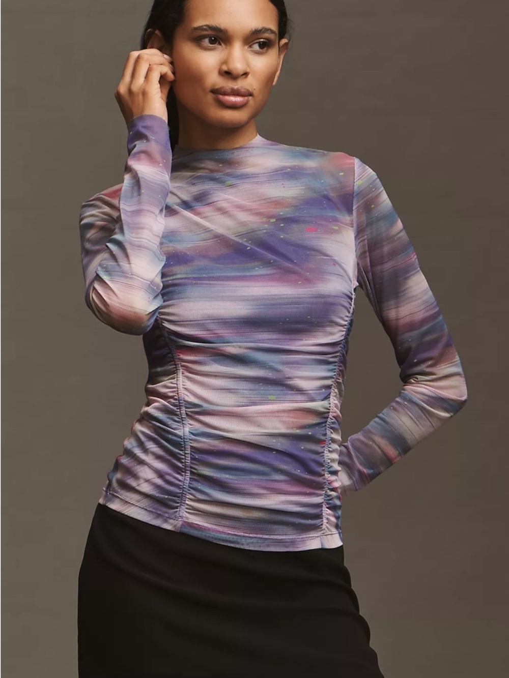 NWT By Anthropologie Double-Layer Mesh Top - Size XXS